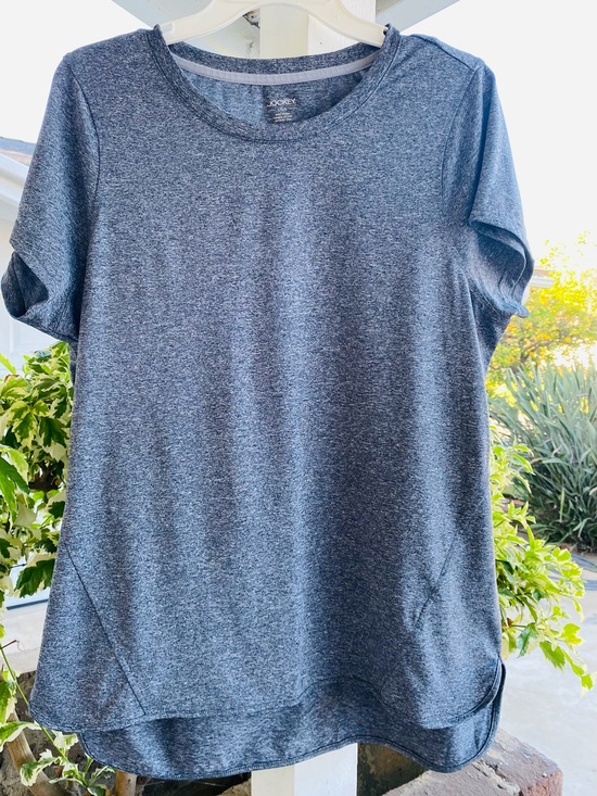 Jockey Tops - Jockey Gray Heather Performance Athletic Top Size Large Short Sleeve Activewear